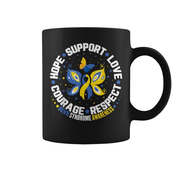 World Down Syndrome Day Awareness Hope Love Support Courage Coffee Mugs
