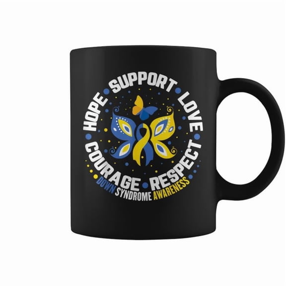 World Down Syndrome Day Awareness Hope Love Support Courage Coffee Mugs