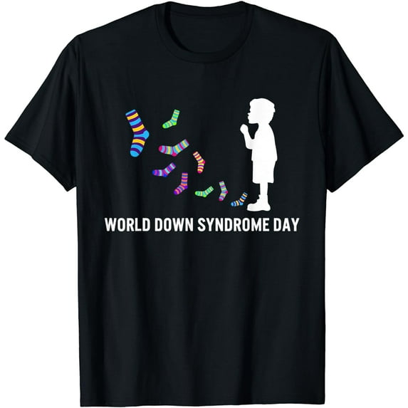 World Down Syndrome Day Awareness Socks Down Right Kids Gift T-Shirt