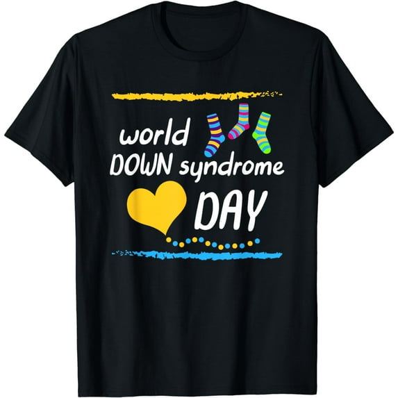 World Down Syndrome Day Awareness Socks Down Right Kids Gift T-Shirt