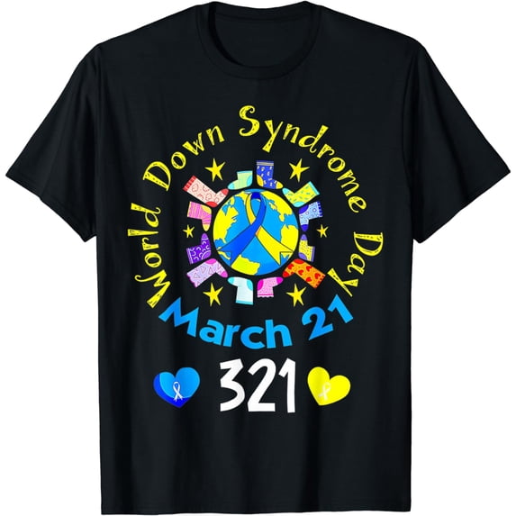 World Down Syndrome Day Awareness Socks Down Right T-Shirt