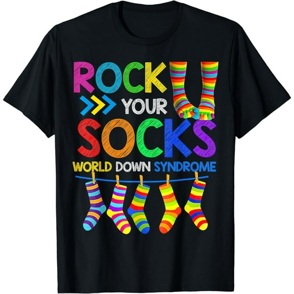World Down Syndrome Day T Shirt Rock Your Socks Awareness T T-Shirt
