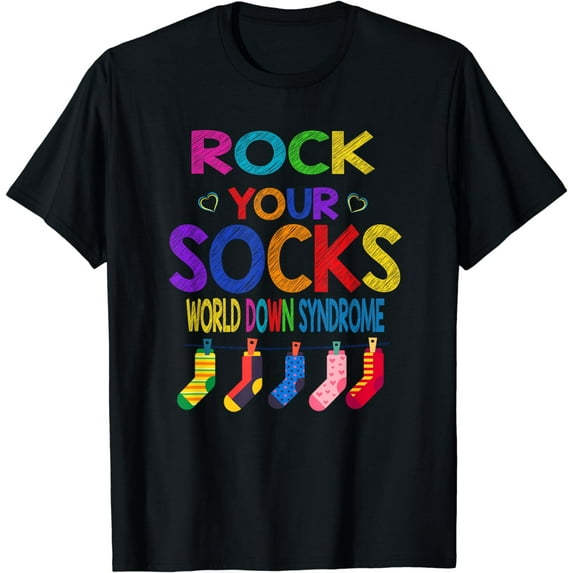 World Down Syndrome Day Tee Rock Your Socks Awareness T-Shirt