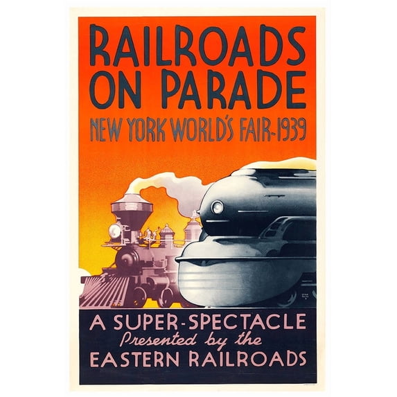 World Fair 1939 - Railroad - Vintage Travel Poster (11x17Inches)