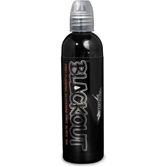 World Famous - Blackout Black, Professional Ink, Vegan, 8 oz. Blackout Black-8 Ounce
