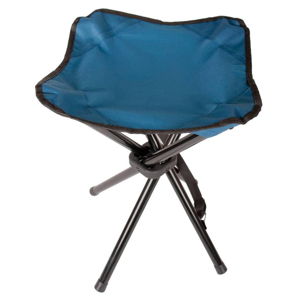 World Famous Sports Folding Camp Stool, Blue, 16 x 12 x 12 Inches, Supports Up to 200 Pounds - image 1 of 7