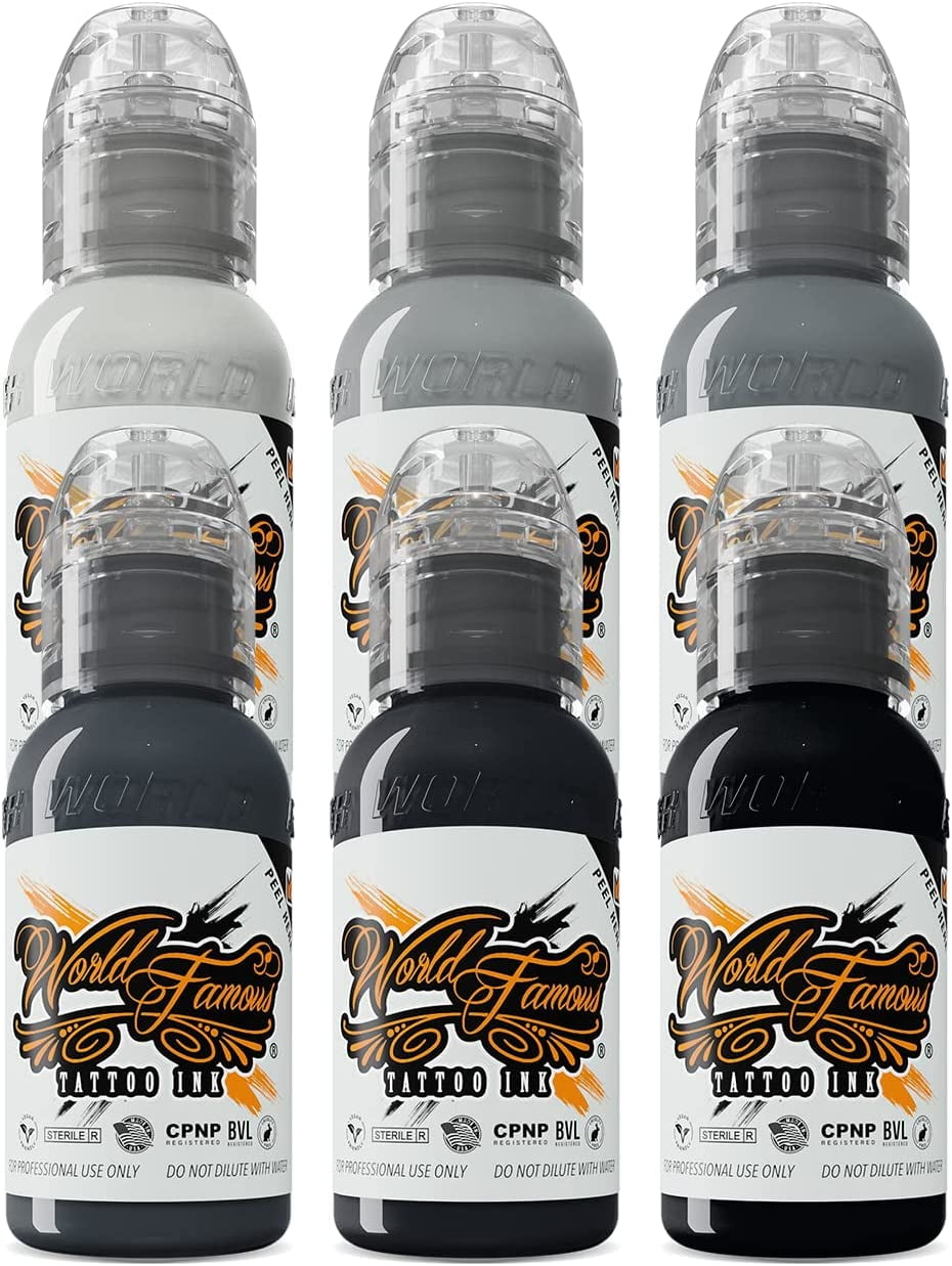 World Famous Black Tattoo Ink, Vegan and Professional Ink, Made in USA,  Legendary Outlining Black, 2 oz