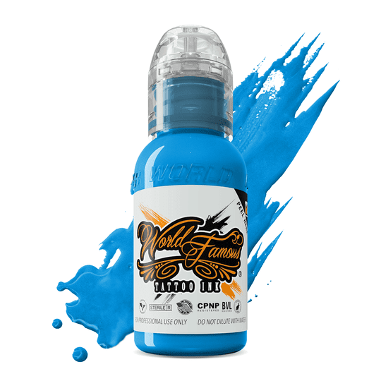 World Famous Tattoo Ink - Professional Tattooing Pigments - Einstein Blue 1oz