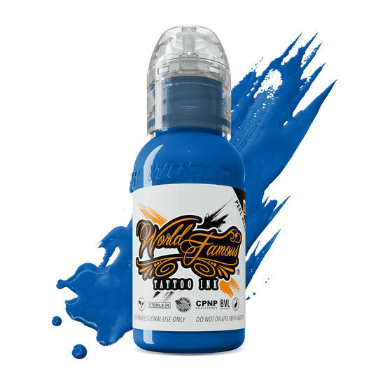 World Famous Tattoo Ink - Professional Tattooing Pigments - Niagara Blue 1oz