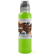 World Famous Tattoo Ink - Professional Tattooing Pigments - Northern Lights Green 1oz