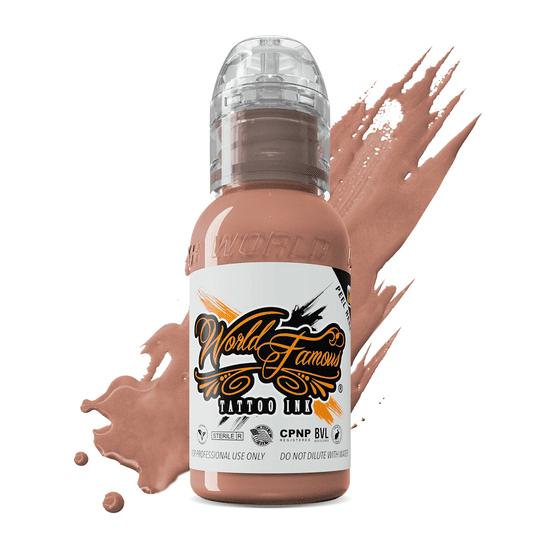 World Famous Tattoo Ink - Professional Tattooing Pigments - Pink Ribbon Tan Honey 1oz