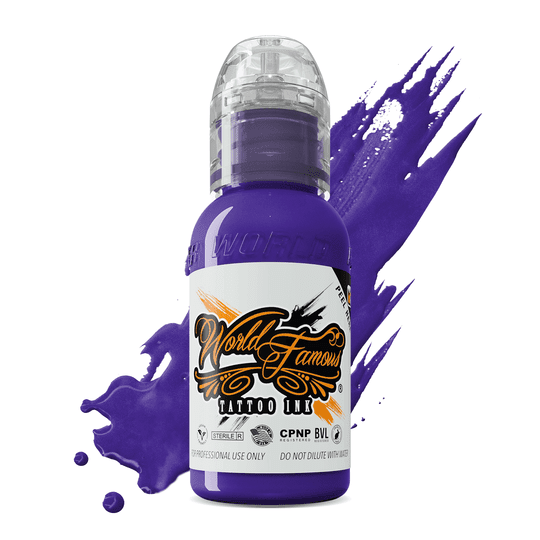 World Famous Tattoo Ink - Professional Tattooing Pigments - Purple Heart 1oz