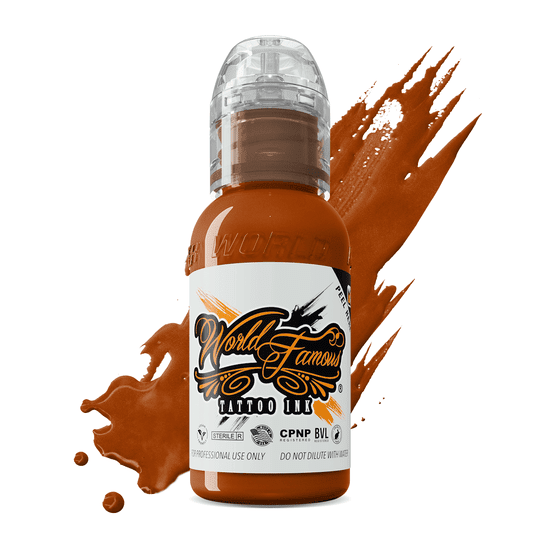 World Famous Tattoo Ink - Professional Tattooing Pigments - Rust 1oz
