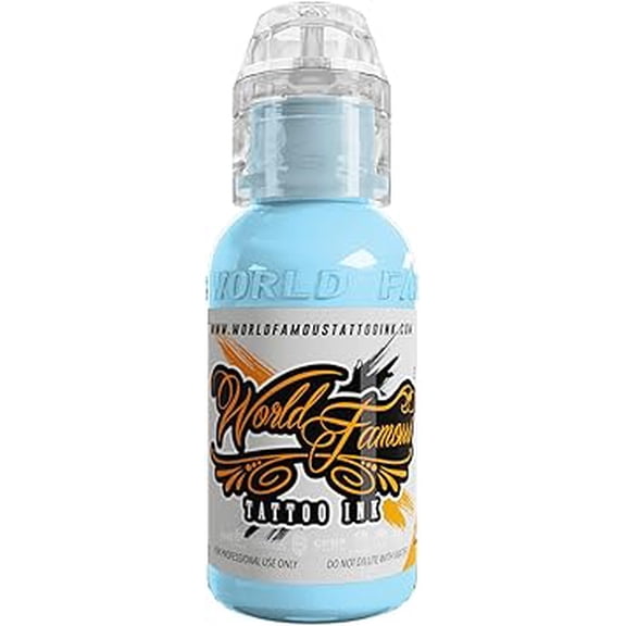 World Famous Tattoo Ink - Professional Tattooing Pigments - Sinatra Blue 1oz