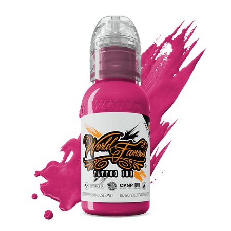 World Famous Tattoo Ink - Professional Tattooing Pigments - Strawberry 1oz