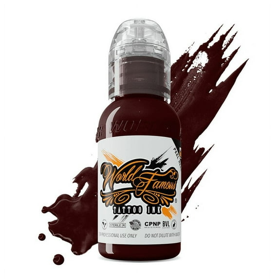 World Famous Tattoo Ink - Professional Tattooing Pigments - Vampire Red 1oz