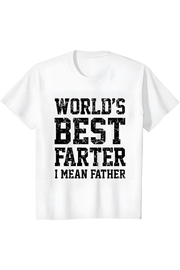World Farter I Mean Father Shirt Gifts for dad Funny t-Shirt for Men