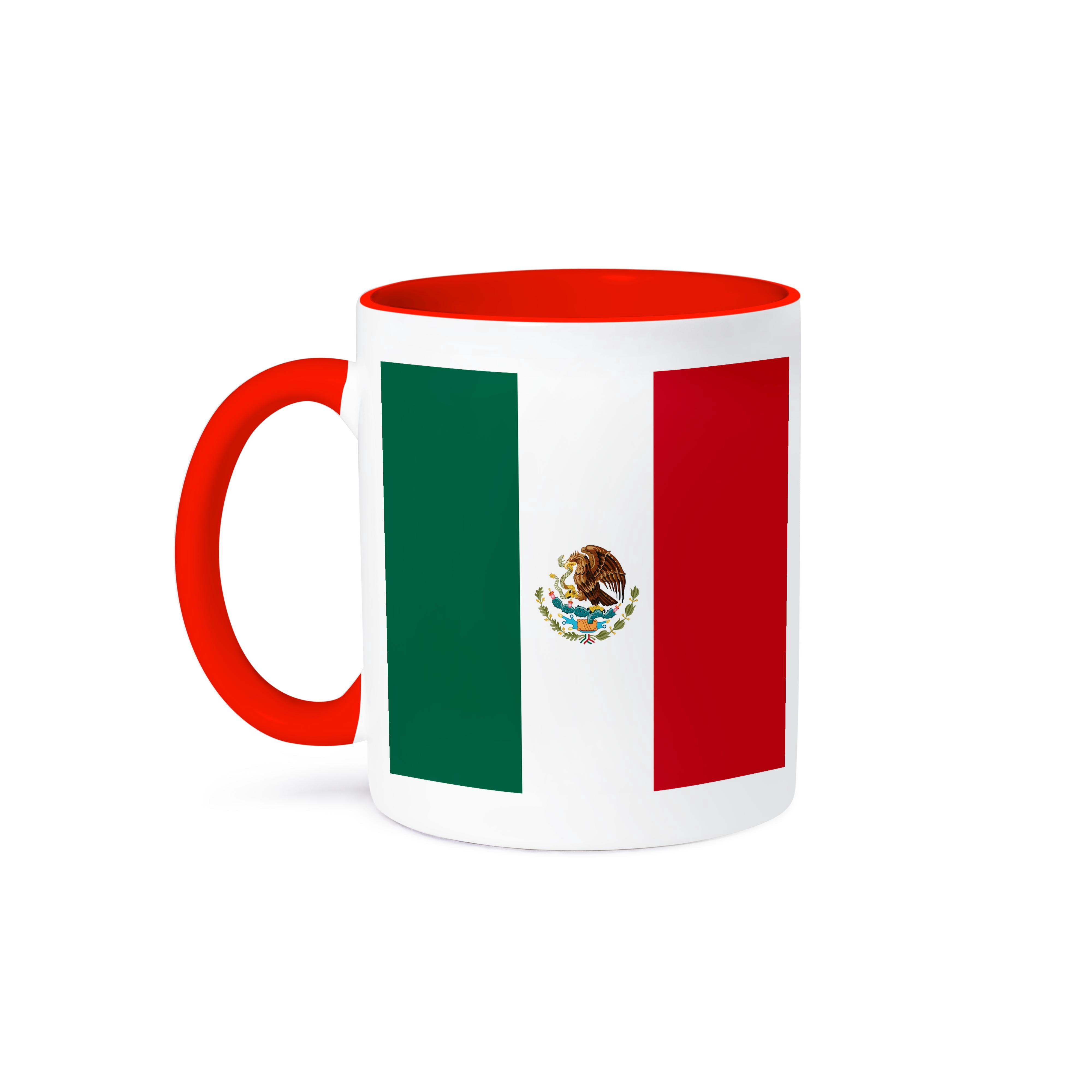 3dRose Albania Flag & Coat Of Arms Mug - 15oz Two-Tone Yellow, Patriotic Ceramic Coffee Cup