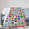 thumbnail image 1 of World Flags Blanket Super Soft Flannel Blanket Comfy Cozy Throw Blanket Couch Lightweight Blankets for Living Room Bedroom 40"X30", 1 of 5