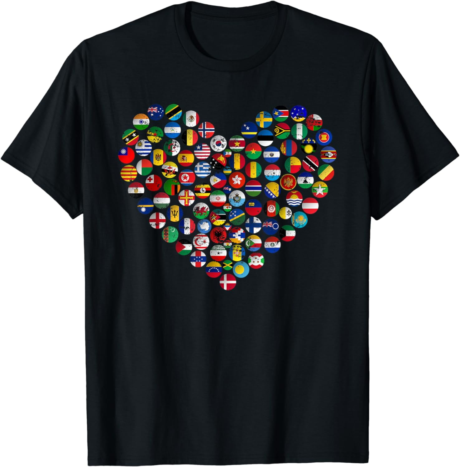 World Flags Earth Day T-Shirt - Walmart.com