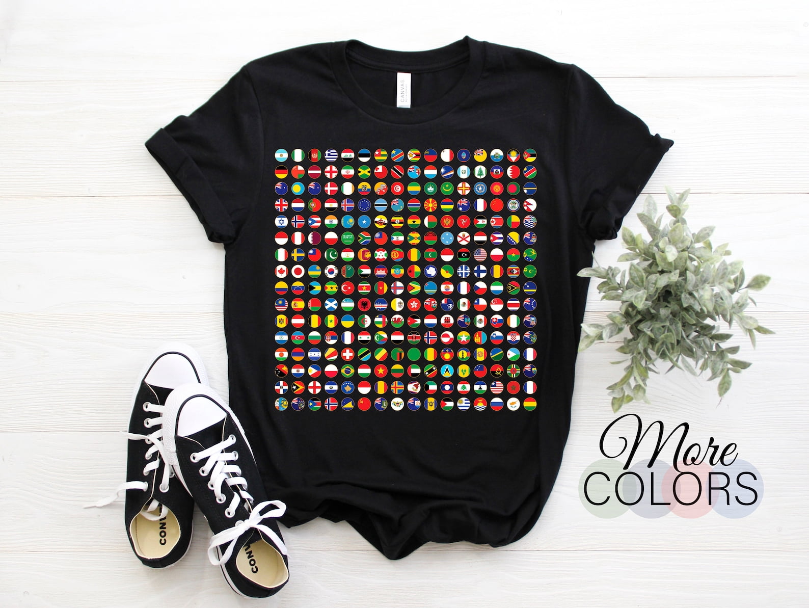 Fashion World Ladies T Shirts 2026.World Flags T-shirt Cool Travel 256 Flag International Tee, Learning ...