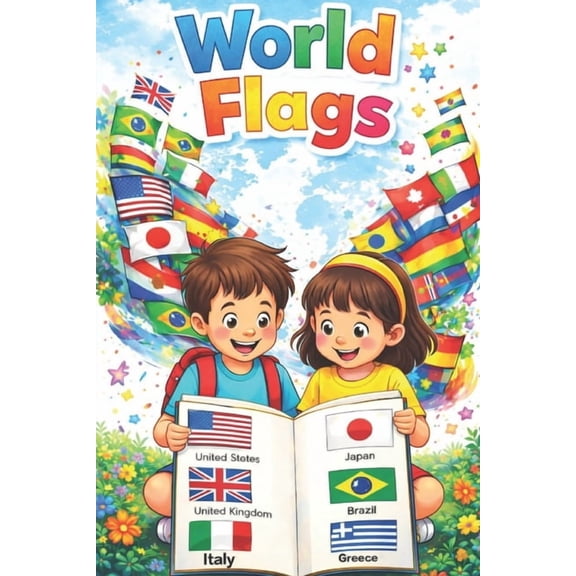 World Flags with Country Names Book, (Paperback)