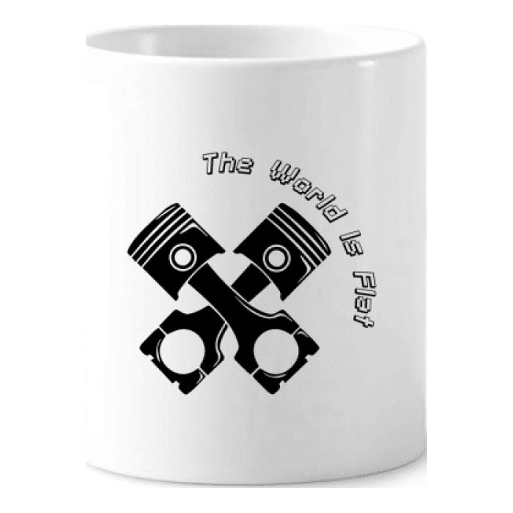 World Flat Piston Engine Art Deco Fashion Toothbrush Pen Holder Mug Cerac Stand Pencil Cup