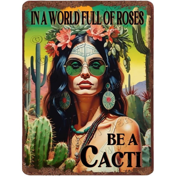 in A World Full of Roses Be A Daffodil Retro Aluminum Sign 12x16 in Metal Sign Daffodil Flower Wall Picture French Country Wall Decor for Kitchen Hippie Decor Inspirational Quote Sign