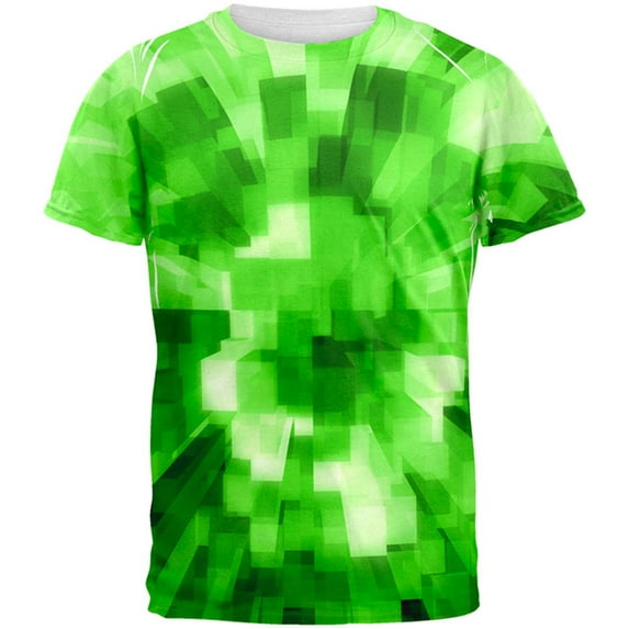 World Game Builder Forest Blocks All Over Mens T Shirt Multi 2XL