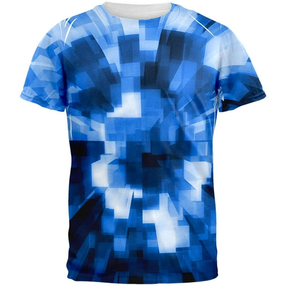 World Game Builder Water Blocks All Over Mens T Shirt Multi LG