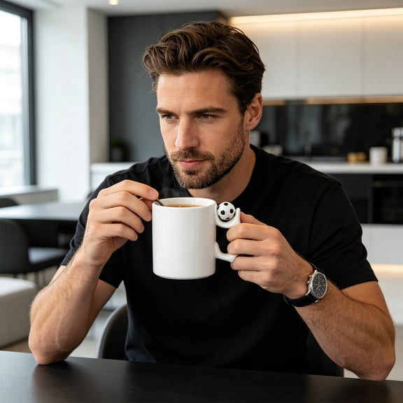 World Game Commemorative Blank Ceramic Mug, Heat Transfer Sublimation Coffee Cup, Creative DIY Gift, Durable Drinkware, Suitable for Custom Logo, Personalized Gift & Daily Use