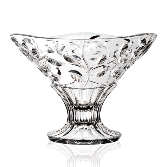 World Gifts Crystal Dessertware Set - 9" Clear Oval Bowl
