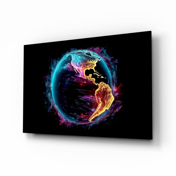 World Glass Wall Art || Designer Collection