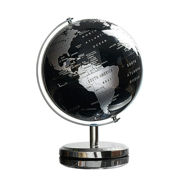 World Globe 360 Rotating Desktop Earth Globe Vintage Antique Decor Educational Geography Globe for Kids Students Classroom Home Office Desk Christmas Gift Birthday Gift
