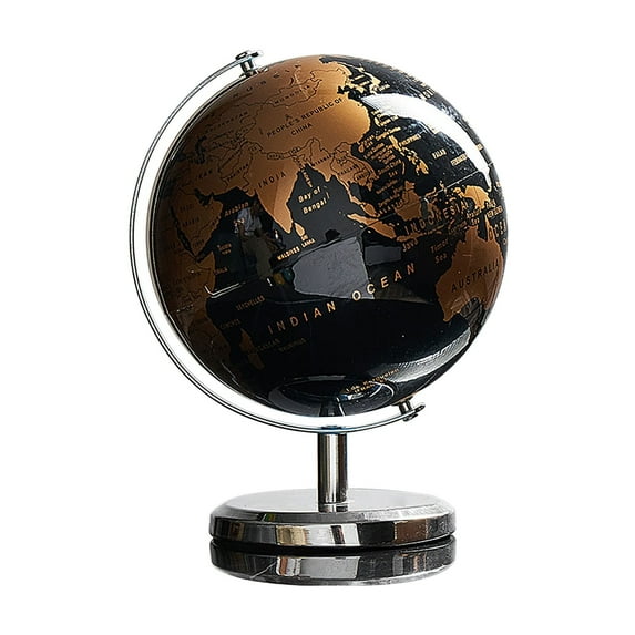 World Globe 360 Rotating Desktop Earth Globe Vintage Antique Decor Educational Geography Globe for Kids Students Classroom Home Office Desk Christmas Gift Birthday Gift