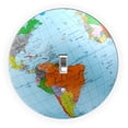 thumbnail image 1 of World Globe Light Blue Design - Round Light Switch Plate Cover - Single Toggle, 1 of 1
