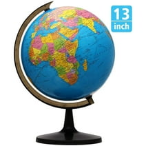 World Globe for Kids, 13in Educational Decorative Globes of the World with Stand, Birthday Gift