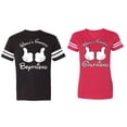 thumbnail image 1 of World Greatest Boy & Girlfriend Matching Couple Cotton Jerseys (Men Black / Women Red) (Men M / Women L), 1 of 3