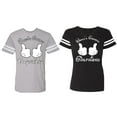 thumbnail image 1 of World Greatest Boy & Girlfriend Matching Couple Cotton Jerseys (Men Heather / Women Black) (Men L / Women XL), 1 of 3