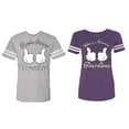 thumbnail image 1 of World Greatest Boy & Girlfriend Matching Couple Cotton Jerseys (Men Heather / Women Purple) (Men XL / Women L), 1 of 3