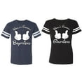 thumbnail image 1 of World Greatest Boy & Girlfriend Matching Couple Cotton Jerseys (Men Navy / Women Black) (Men L / Women XXL), 1 of 3