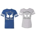 thumbnail image 1 of World Greatest Boy & Girlfriend Matching Couple Cotton Jerseys (Men Royal / Women Heather) (Men XL / Women L), 1 of 3