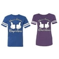 thumbnail image 1 of World Greatest Boy & Girlfriend Matching Couple Cotton Jerseys (Men Royal / Women Purple) (Men S / Women M), 1 of 3