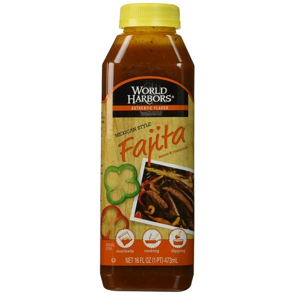 World Harbor Fajita Marinade And Sauce Mexican Style - Case Of 6 - 16 Fl Oz.