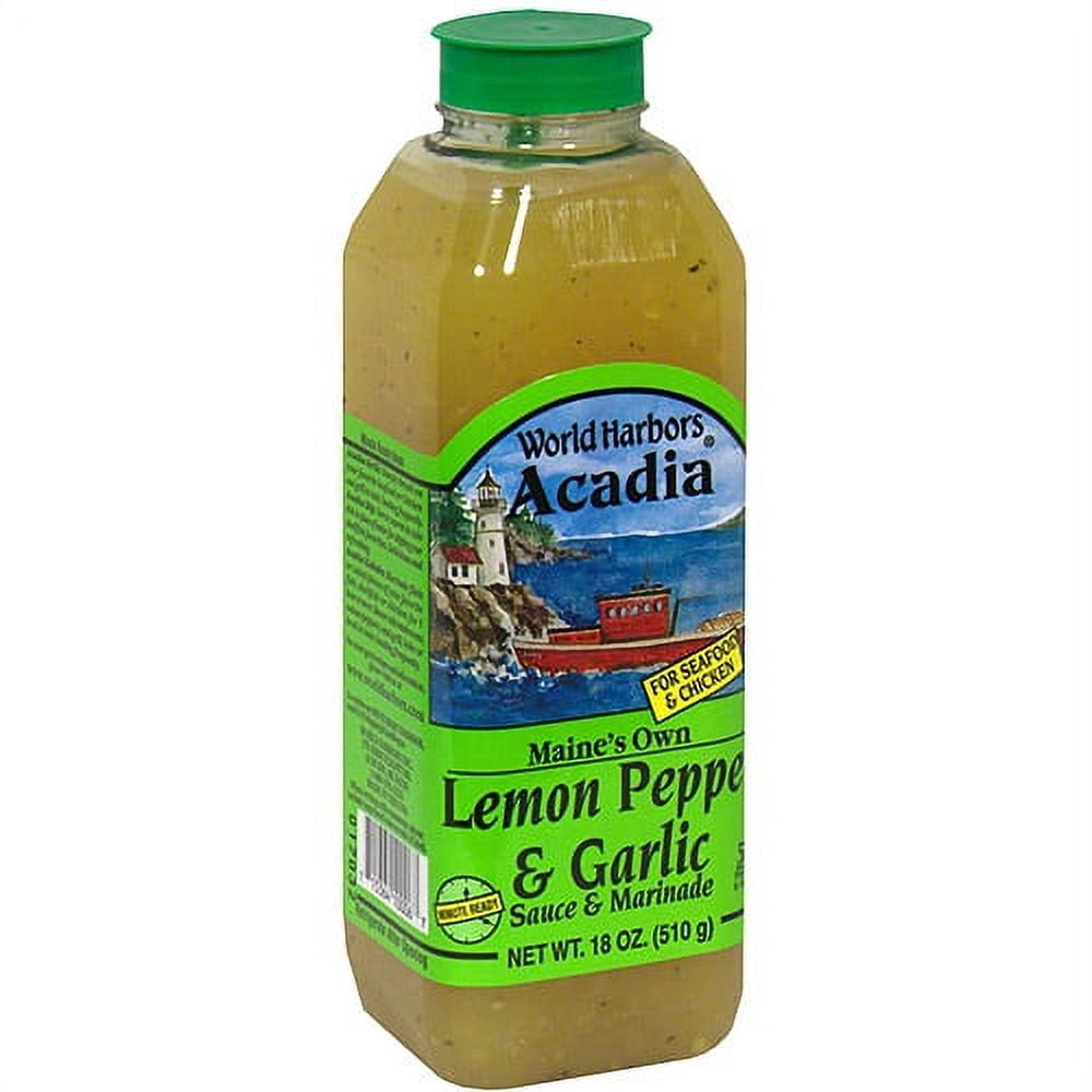 World Harbors Lemon Pepper with Garlic Marinade, 16 oz (Pack of 6)
