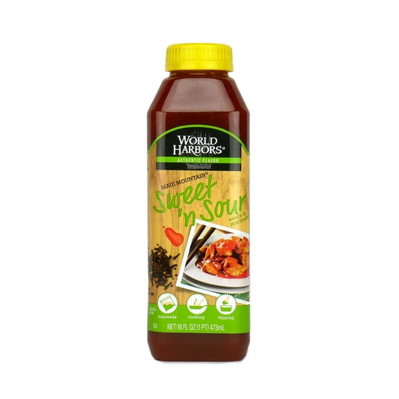 World Harbors Maui Mountain Hawaiian Style Sweet And Sour Sauce, 16 Fl Oz. Bottle