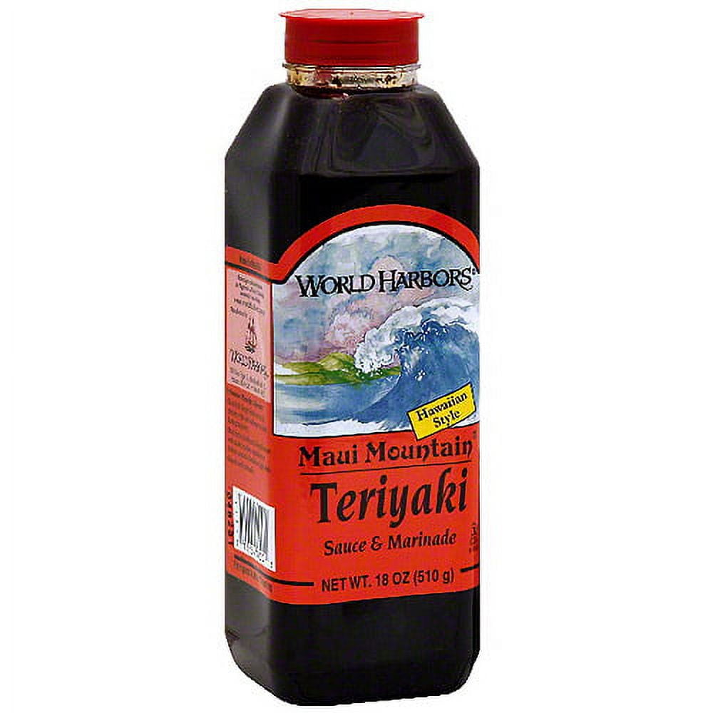 World Harbors Maui Mountain Teriyaki Marinade & Sauce, 16 oz (Pack
