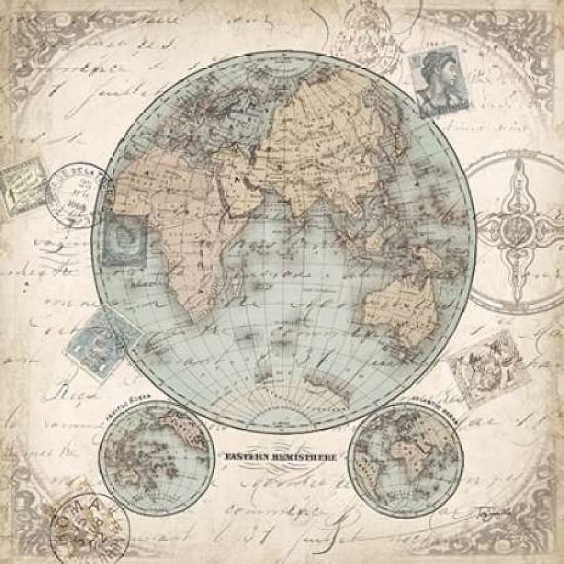 World Hemispheres I Canvas Art - Tre Sorelle Studios (24 x 24)