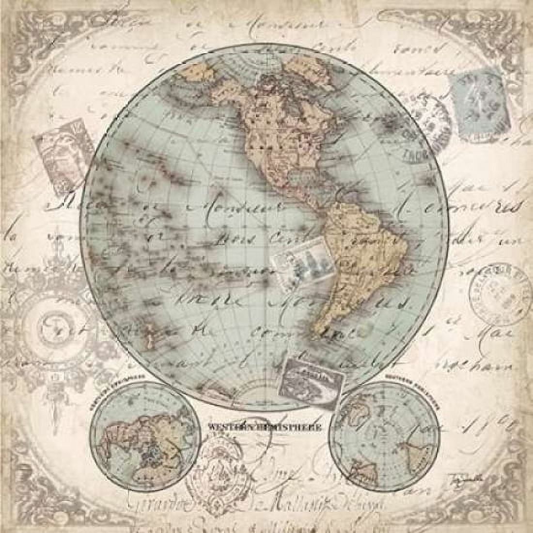World Hemispheres II Canvas Art - Tre Sorelle Studios (24 x 24)