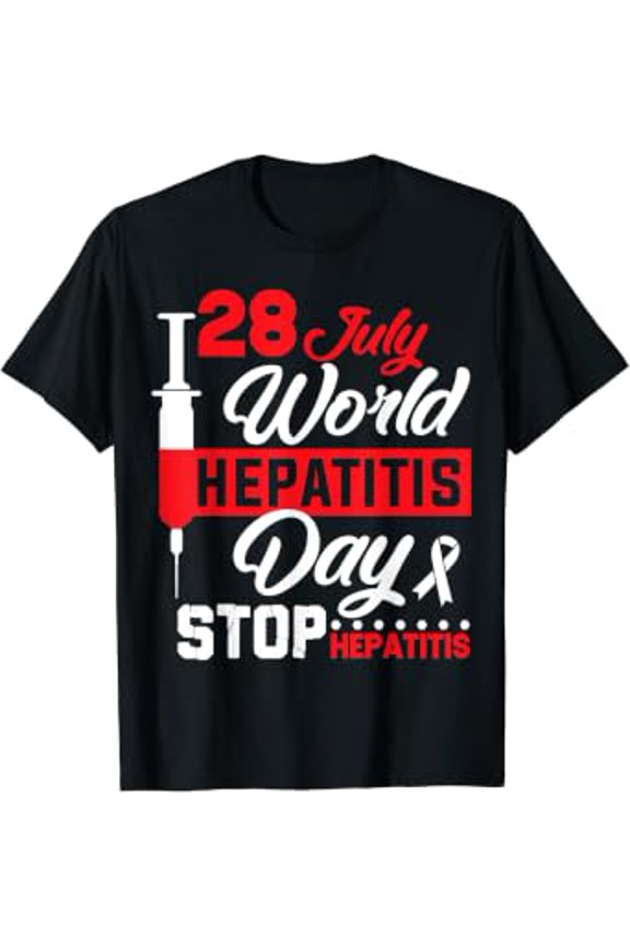 World Hepatitis Day And Stop Graphic T-Shirt, Size S-5XL